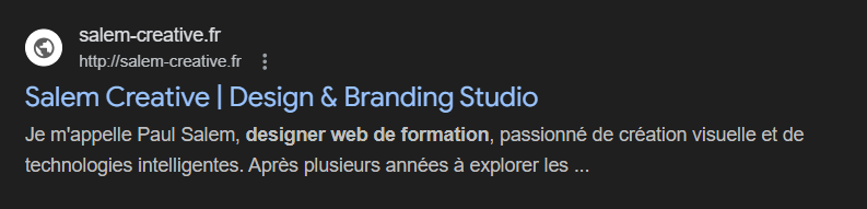 Salem Creative – Studio web & IA à Bergerac